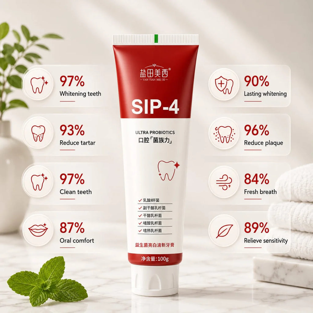 🔥 SP-4 Probiotic Whitening Toothpaste | Deep Clean, Brighten & Freshen | Buy 1 Get 1 FREE!
