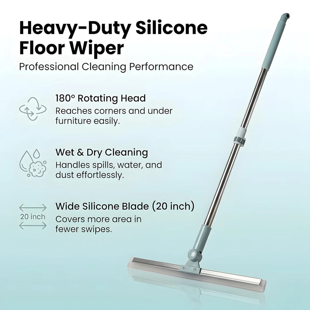 🎉 Buy 1 Get 1 FREE | Premium Heavy-Duty Flat Mop with Extendable Stainless Steel Handle | 50% OFF + Free Shipping